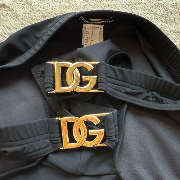DOLCE & GABBANA Men’s Swim Briefs With DG Hardware In Black Size L - Picture 8 of 12